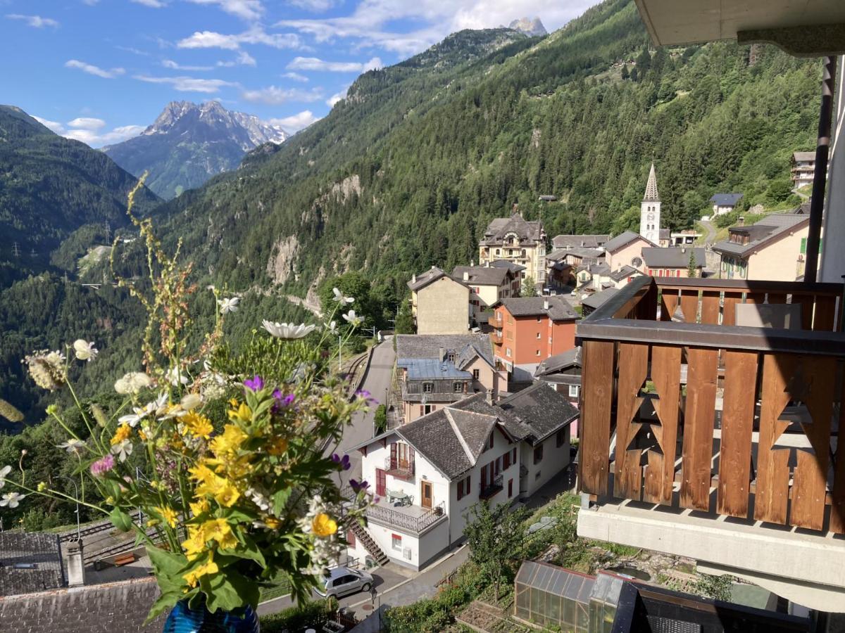 Bel Appartement 2.5 Pieces Avec Balcon, Magnifique Vue Sur Le Glacier Des Grands Finhaut Bagian luar foto